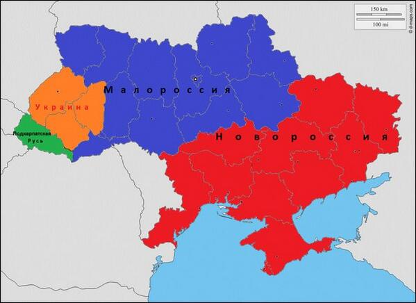 Карта Новороссии