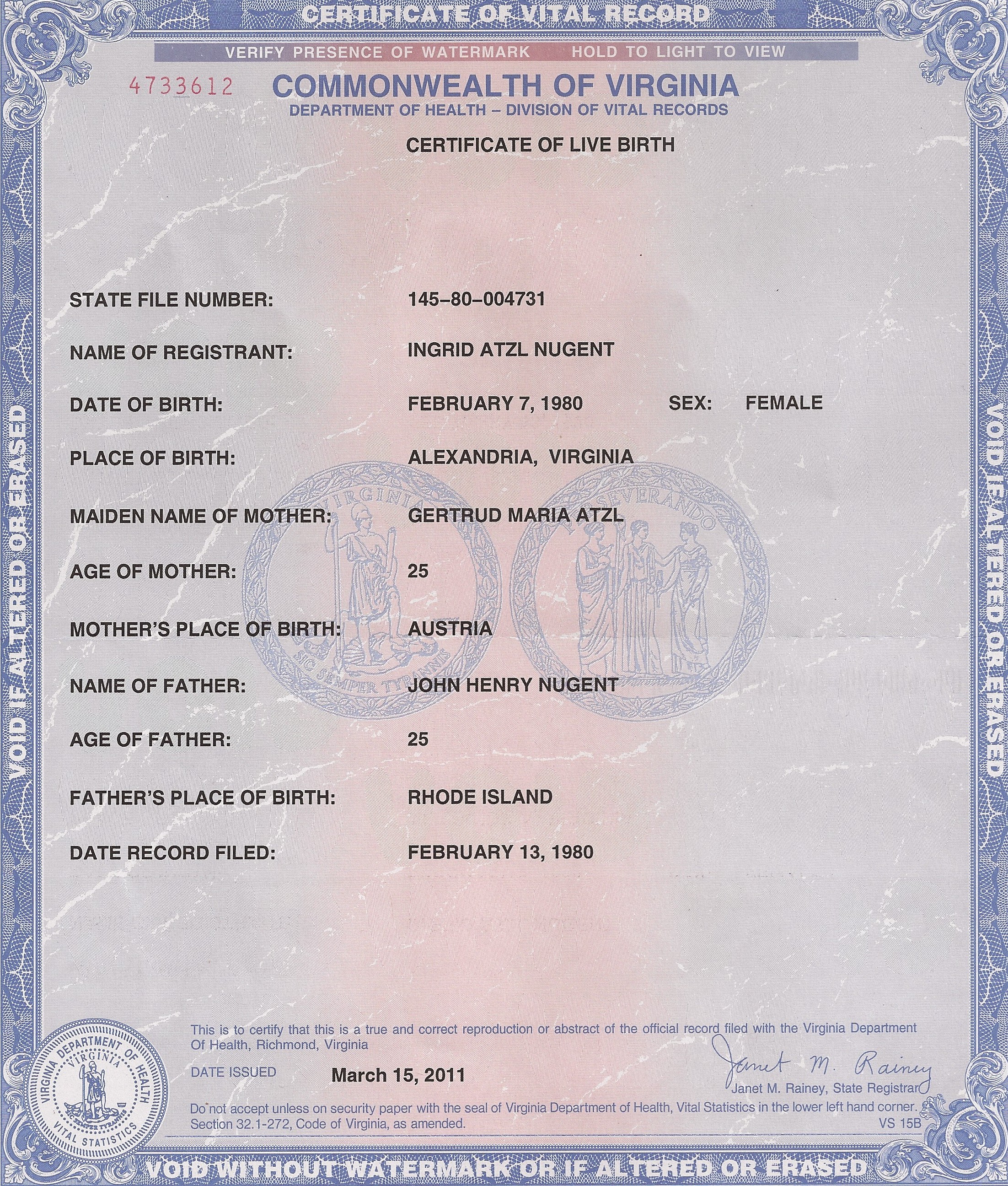 ingrid-atzl-nugent-va-birth-certificate