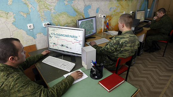 Работа топогеодезического подразделения Южного военного округа в городе Кореновск