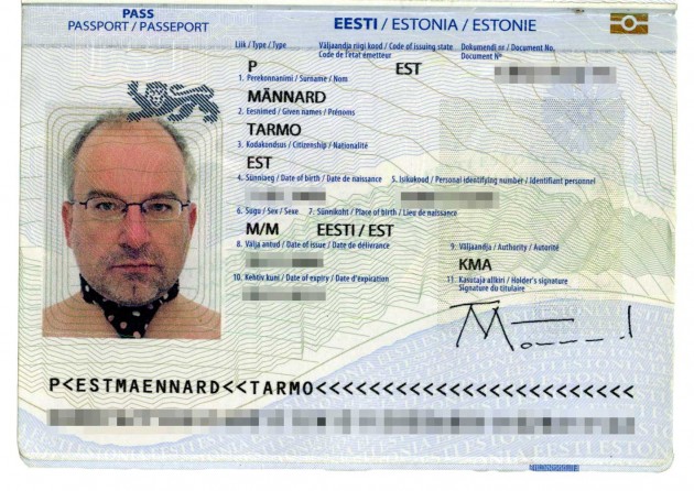 Паспорт Эстонии