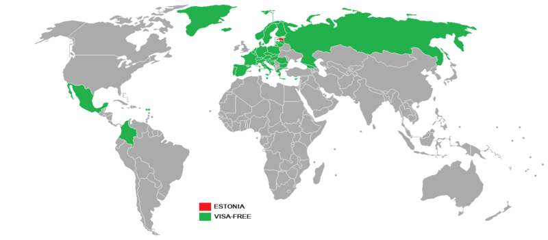 Безвизовые страны для серых паспортов Эстонии