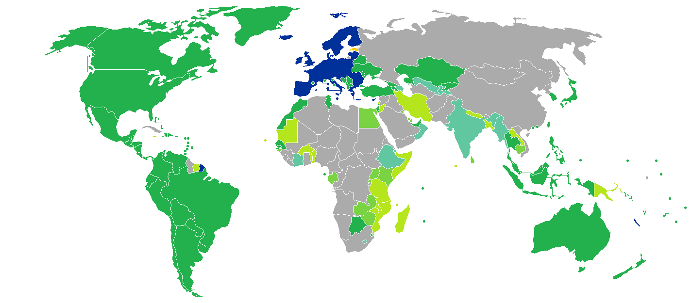 Безвизовые страны для паспорта Эстонии