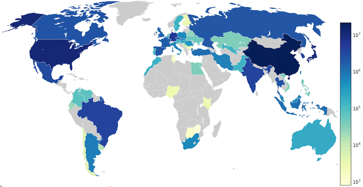 Карта стран-производителей авто