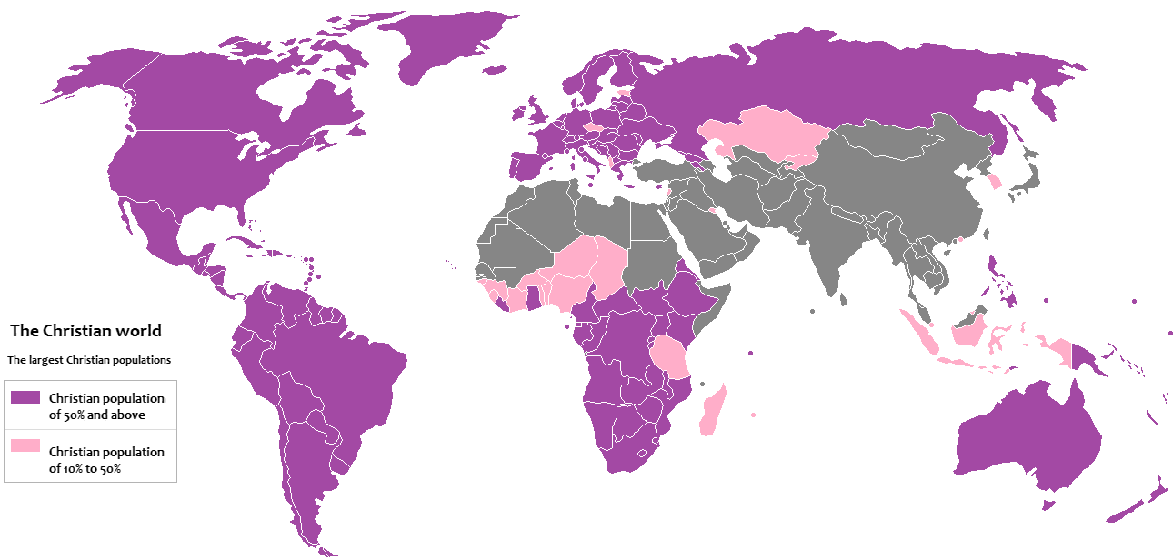 Christian world map