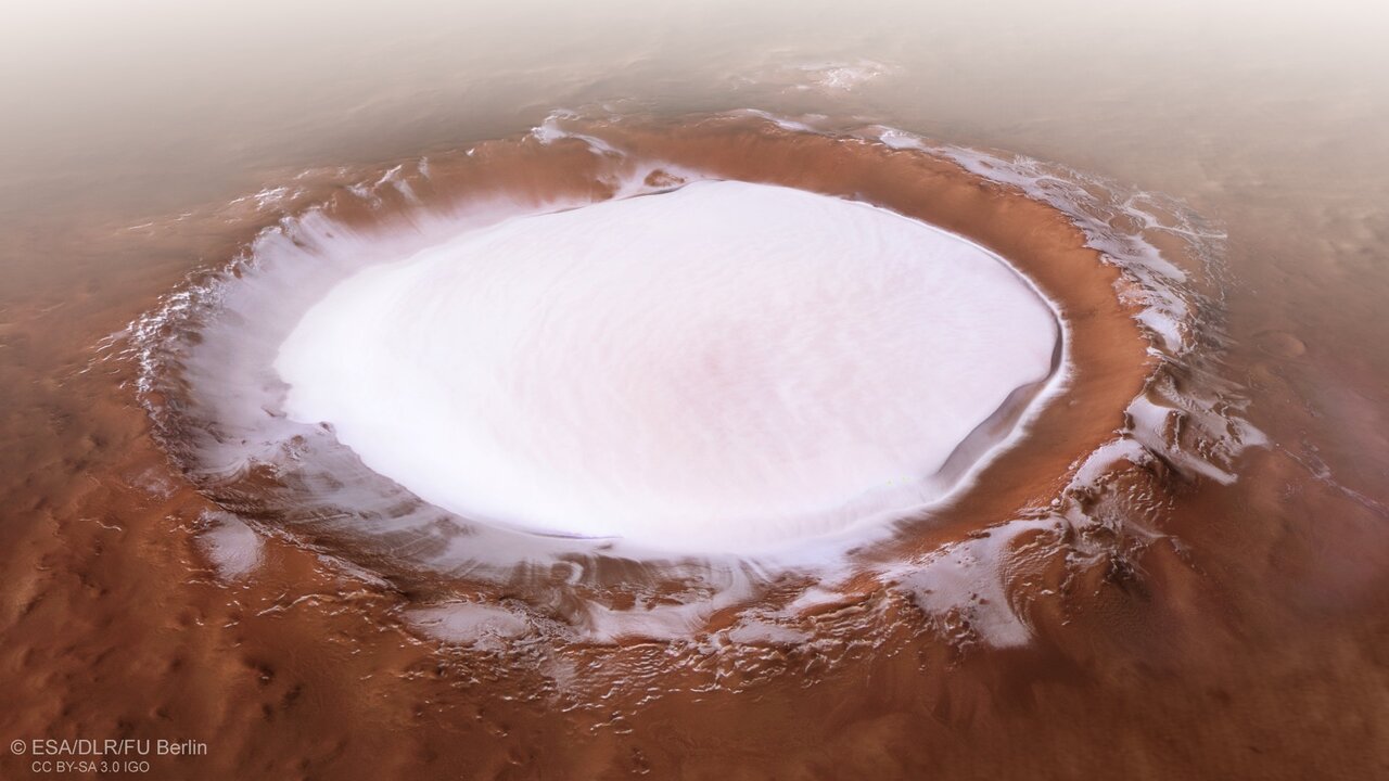 Кратер Королёва на Марсе