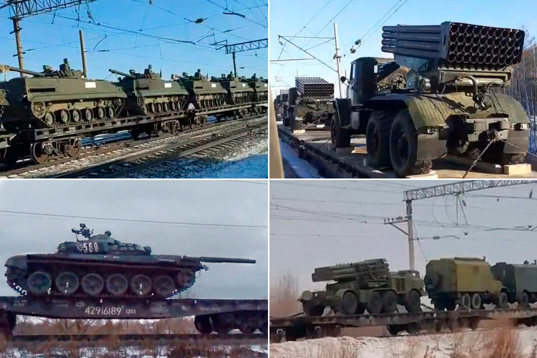 Российские танки едут на границу с Украиной